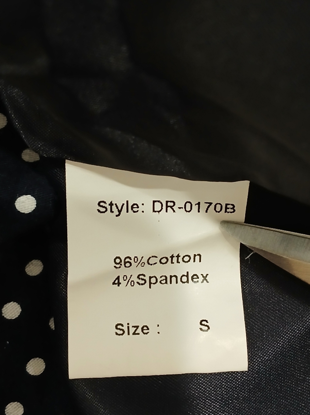 Pink Martini Navy & Cream Polka Dot Mini Dress Zip front Sz S - Picture 15 of 16